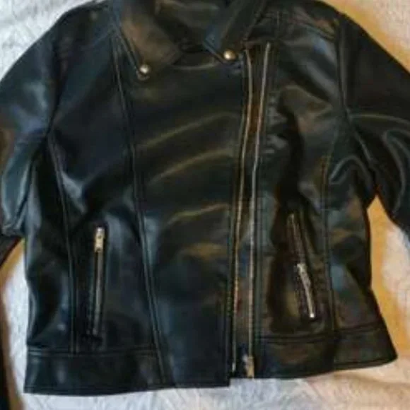 Modern Faux Leather Jacket - black - Picture 8 of 14